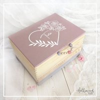 Erinnerungskiste Baby | Babygeschenk Geburt Erinnerungsbox Geschenk Personalisiertes Holz von HolliWoodKids