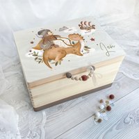 Erinnerungskiste Für Jungen | Wikinger-Abenteuer Mit Drachen & Wikingerschiff Geschenk Zur Geburt von HolliWoodKids