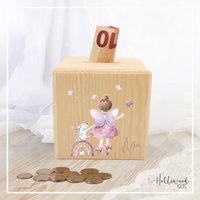 Personalisierte Spardose Fee Mit Hase - Für Mädchen & Jungs Perfektes Geschenk Einzigartige Kinder-Spardose Aus Holz Personalisierte Spardose Fee Mit Hase - Für Mädchen & Jungs Perfektes Geschenk Einzigartige Kinder-Spardose Aus Holz von HolliWoodKids