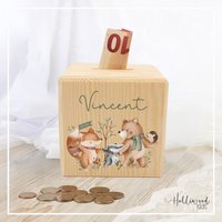 Personalisierte Spardose Waldfreunde Waldtiere - Für Mädchen & Jungs Perfektes Geschenk Einzigartige Kinder-Spardose Aus Holz Personalisierte Spardose Waldfreunde Waldtiere - Für Mädchen & Jungs Perfektes Geschenk Einzigartige Kinder-Spardose Aus Holz von HolliWoodKids
