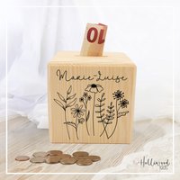 Personalisierte Spardose Wildblumen 2 - Für Mädchen & Jungs Perfektes Geschenk Einzigartige Kinder-Spardose Aus Holz Personalisierte Spardose Wildblumen 2 - Für Mädchen & Jungs Perfektes Geschenk Einzigartige Kinder-Spardose Aus Holz von HolliWoodKids
