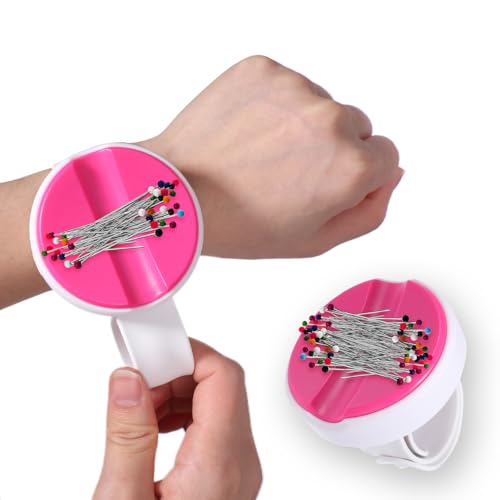 Hollima Magnetischer Nadelhalter, magnetische Nadelkissen zum Nähen, Nähzubehör, Nadel, magnetischer Quiltnadel-Halter, Organizer (Stifte nicht im Lieferumfang enthalten), Rosa von Hollima