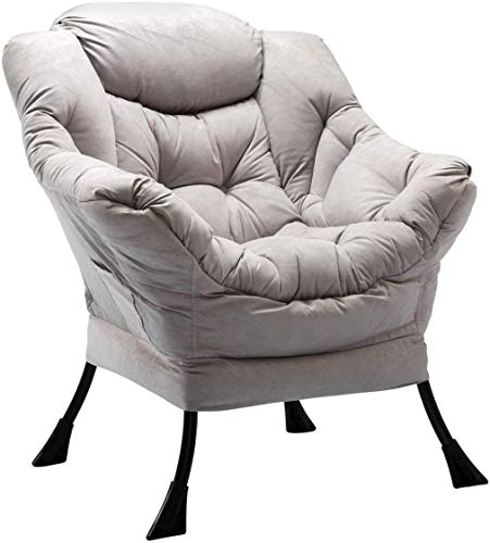 HollyHOME Relaxsessel Sessel Relaxliege Freizeitsofa Chaiselongue Lazy Chair Relax Loungesessel mit Armlehnen und Taschen, Grau von HollyHOME