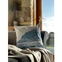 st Michael's Mount Linol Kissen von HollyWoodmanTextiles
