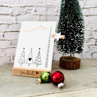 Adventskalender - To Go 24 Tage Geschenk Personalisiert Postkarte Aufstellen Advent Schreibtisch von HollyandPaul