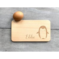 Frühstücksbrettchen Pinguin Mit Namen von HollyandPaul