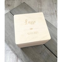 Holzbox Andenken Baby Kind Schatztruhe Geschenk von HollyandPaul