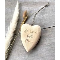 Holzherz Graviert Für Die Beste Mama Holzherz Graviert Für Die Beste Mama von HollyandPaul