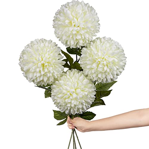 16cm groß Kunstblume Hortensie mit 65cm Langer Stiel, 4 PCS weiß Künstliche Hortensie Blumen, Kunststoffblume Hortensie für Hochzeits Deco, Heimdeko, Büro, Garten Party Deco, Blumenarrangement 16cm groß Kunstblume Hortensie mit 65cm Langer Stiel, 4 PCS weiß Künstliche Hortensie Blumen, Kunststoffblume Hortensie für Hochzeits Deco, Heimdeko, Büro, Garten Party Deco, Blumenarrangement von Hollyone