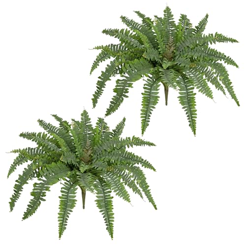 Hollyone 2 Stück Künstlicher Boston Farn Busch, 70cm Große Künstliche Farne für Draußen Drinnen, Große Gefälschte Farne Kunstpflanze für Hängende Dekoration, Wohnzimmer Gartendeko, Dunkelgrün Hollyone 2 Stück Künstlicher Boston Farn Busch, 70cm Große Künstliche Farne für Draußen Drinnen, Große Gefälschte Farne Kunstpflanze für Hängende Dekoration, Wohnzimmer Gartendeko, Dunkelgrün von Hollyone