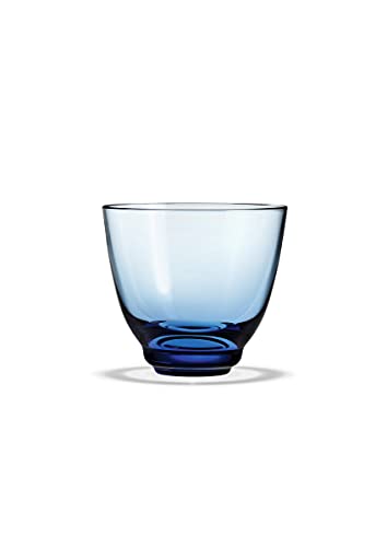 Holmegaard Wasserglas 35 cl Flow aus mundgeblasenem Glas für Getränke, blau von Holmegaard