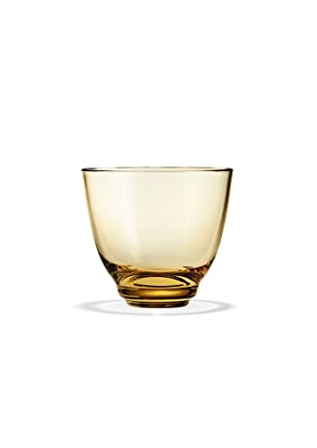 Holmegaard Wasserglas 35 cl Flow aus mundgeblasenem Glas für Getränke, gelb von Holmegaard