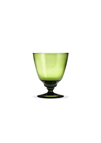 Holmegaard Glas mit Fuß 35 cl Flow aus mundgeblasenem Glas für Getränke, grün von Holmegaard