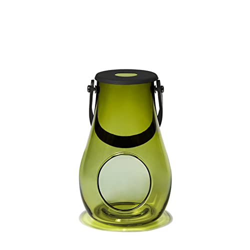 Holmegaard DWL Laterne, Glas, olivegrün, H16,5 cm Holmegaard DWL Laterne, Glas, olivegrün, H16,5 cm von Holmegaard