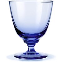 Holmegaard - Flow Trinkglas mit Fuß 35 cl, dunkelblau von Holmegaard