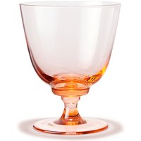 Holmegaard - Flow Trinkglas mit Fuß 35 cl, rosa von Holmegaard