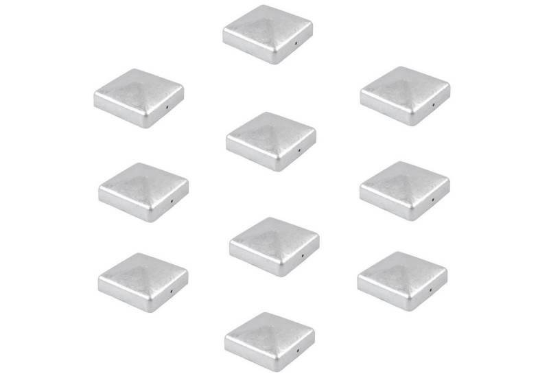 Holmwerk Pfostenkappe verzinkt 91 mm Pyramide Abdeckkappe für Pfosten 9 x 9 cm Zaunpfosten (Spar-Set, 10 St., 10er Set) von Holmwerk