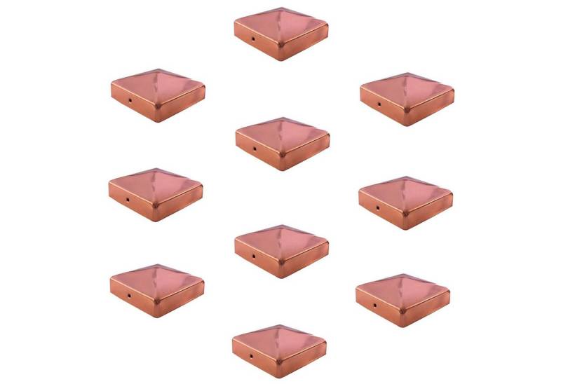 Holmwerk Pfostenkappe 10x Pfostenkappe Kupfer Pyramide 7x7 cm Abdeckkappe für Pfosten 71mm (10 St) von Holmwerk