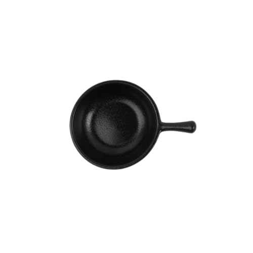 Holst Porzellan BS 509 Porzellan Minipfanne 14 cm Black Iron Schwarz 9 x 1,4 x 3 cm 6 Stück von Holst Porzellan
