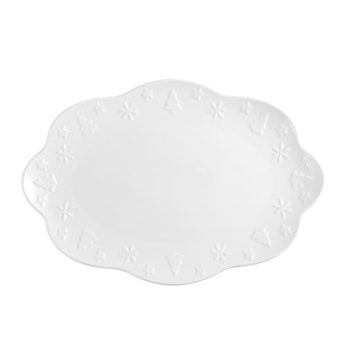 Holst Porzellan CE 038 Porzellan Platte oval 38 cm Ceremony Weiß 38 x 26 x 2,8 cm 1 Stück von Holst Porzellan
