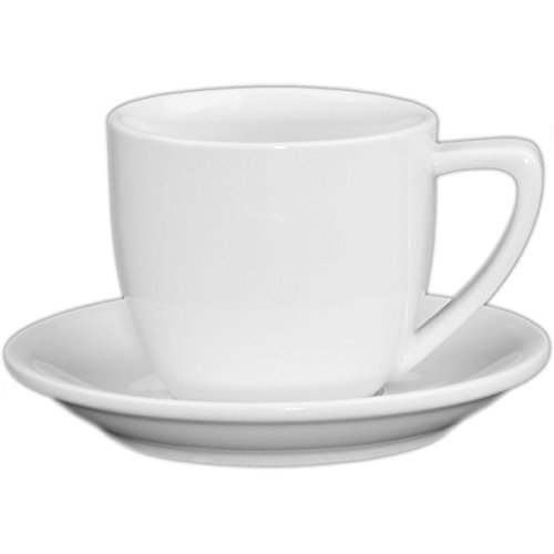 Holst Porzellan CF 003 FA3 Kaffee/Cappuccino-Set ConForm 0,21 l mit UTA 114, weiß, 14 x 14 x 8 cm 1 Einheit von Holst Porzellan