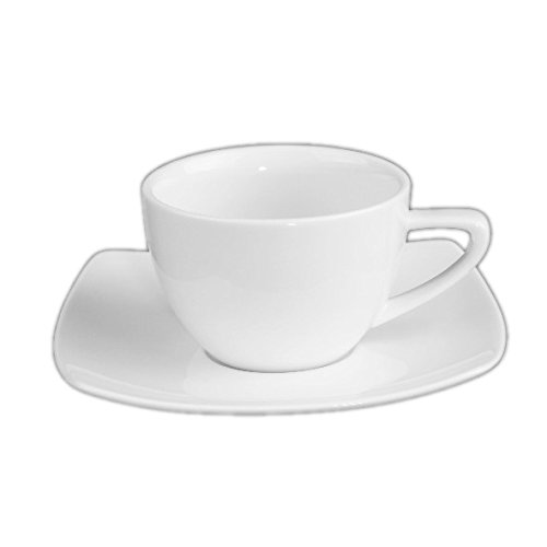 Holst Porzellan CF 004 FA4 Kaffee/Cappuccino-Set Conform 0,24 l mit FD 016, weiß, 16 x 16 x 7.5 cm, 6 Einheiten von Holst Porzellan