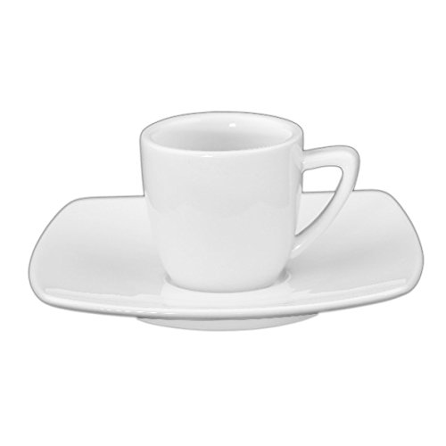 Holst Porzellan CF 008 FA3 Mokka/Espresso-Set ConForm 0, 06 L mit FD 013, Kunststoff, Weiß, 13 x 13 x 5.5 cm, 6 Einheiten von Holst Porzellan