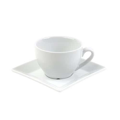 Holst Porzellan CL 004 YK 2-tlg. Porzellan Cappuccino-Set 0,20 l Kanton Weiß 2 Sets von Holst Porzellan