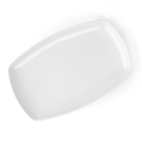 Holst Porzellan FD 436 Porzellan Speisenplatte 35 cm rechteckig Fine Dining Weiß 35 x 27,5 x 2,4 cm 1 Stück von Holst Porzellan