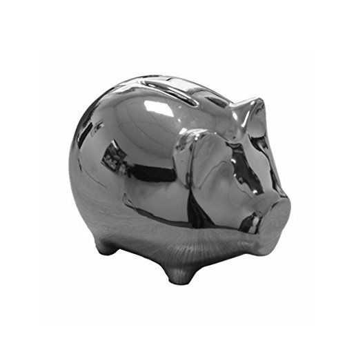 Holst Porzellan ACS 015 Geld- und Trinkgeld Sparschwein, Silber, 12.5 x 9 x 9.5 cm Holst Porzellan ACS 015 Geld- und Trinkgeld Sparschwein, Silber, 12.5 x 9 x 9.5 cm von Holst Porzellan