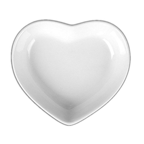 Holst Porzellan HS 021 FA1 Schwimmkerzenschale 21 cm Heart, weiß, 21 x 19 x 4 cm von Holst Porzellan