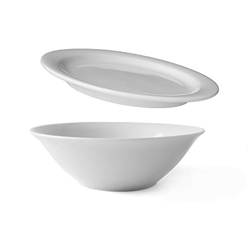 Holst Porzellan MA 338 SET 2 Porzellan 2-tlg. Schalenset 0,60 l / 14 cm mit Deckelteller, weiß 6 Einheiten für 6 Personen Holst Porzellan MA 338 SET 2 Porzellan 2-tlg. Schalenset 0,60 l / 14 cm mit Deckelteller, weiß 6 Einheiten für 6 Personen von Holst Porzellan