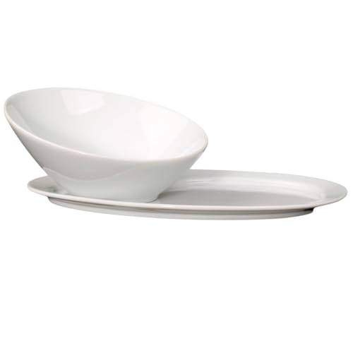 Holst Porzellan MP 160 VEX18 2-tlg. Porzellan Suppen-& Snack-Set Vexus Weiß 15,5 x 15,5 x 7 cm 1 Set von Holst Porzellan