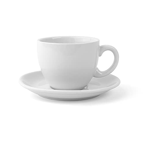 Holst Porzellan PA 151 O FA3 Kaffee/Cappuccino-Set Palermo 0,20 l mit UTA 115, weiß, 14 x 14 x 7.5 cm, 2 Einheiten von Holst Porzellan