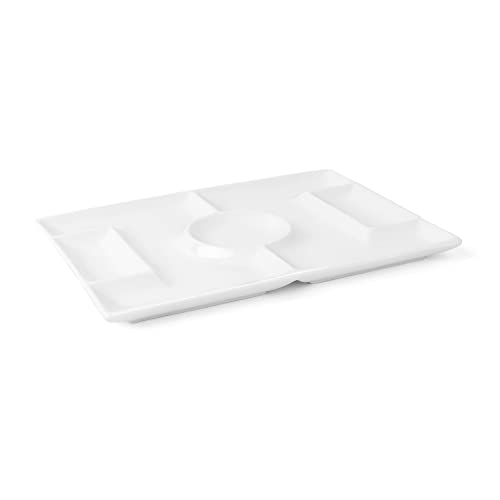 Holst Porzellan PLA 027 Fussballteller Fussballfeld 27 x 20 cm, weiß, 27 x 20 x 2 cm von Holst Porzellan