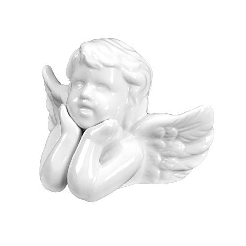 Holst Porzellan PSEN 001 Porzellanfigur Engel Träumer, weiß, 11 x 17 x 12.5 cm von Holst Porzellan
