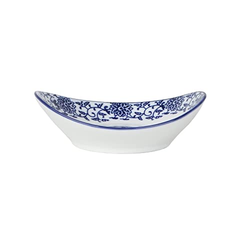 Holst Porzellan QHC 102 Vorspeisenschale 14 x 11 cm oval Qing Hua Ci, weiß/blau, 14 x 11 x 4 cm, 6 Einheiten von Holst Porzellan