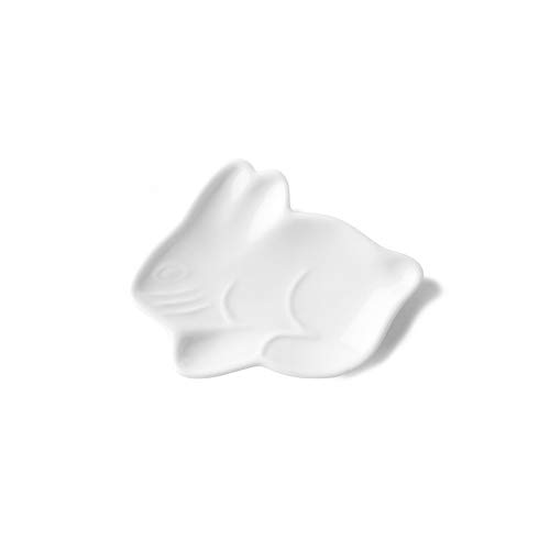 Holst Porzellan RP 008 Hasenteller/Hasenplatte 7,5 cm, weiß, 7.5 x 5.6 x 1 cm, 6 Einheiten von Holst Porzellan