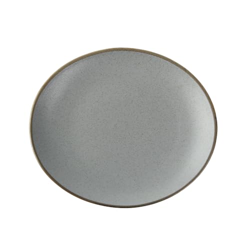 Holst Porzellan RT 527 Porzellan Servierplatte 27 cm oval Granito Grau 26,5 x 24,5 x 3 cm 1 Stück von Holst Porzellan