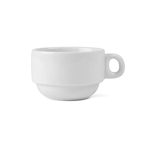 Holst Porzellan TC 018 Tee/Kaffeetasse Catering 0,18 l stapelbar, weiß, 8.3 x 8.3 x 5.5 cm, 6 Einheiten von Holst Porzellan