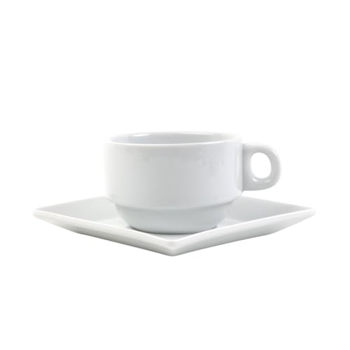 Holst Porzellan TC 018 YK 2-tlg. Porzellan Tassenset 0,18 l Kanton Weiß 2 Sets von Holst Porzellan