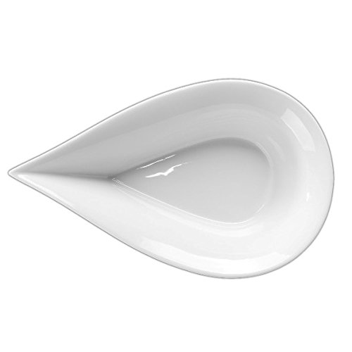 Holst Porzellan TD 525 Schale 25 cm Tropfenform Teardrops Bowl, weiß, 24.5 x 14.5 x 6.8 cm von Holst Porzellan