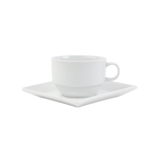 Holst Porzellan TH 018 YK 2-tlg. Porzellan Tassen-Set 0,18 l Kanton Weiß 2 Sets von Holst Porzellan