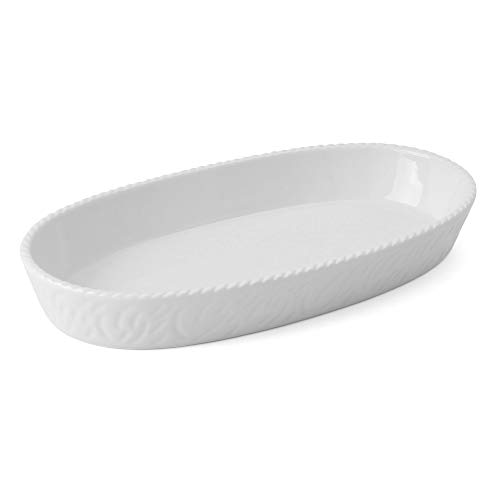 Holst Porzellan TOW 15532 Auflauf- & Backform oval 32 x 17 cm "Toscana", weiß, 32.5 x 17 x 4.5 cm, Toscana Oval Holst Porzellan TOW 15532 Auflauf- & Backform oval 32 x 17 cm "Toscana", weiß, 32.5 x 17 x 4.5 cm, Toscana Oval von Holst Porzellan