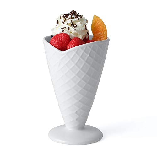Vorteilspack Eisbecher 6er Set 16 cm ''Waffel'' Vorteilspack Eisbecher 6er Set 16 cm ''Waffel'' von Holst Porzellan