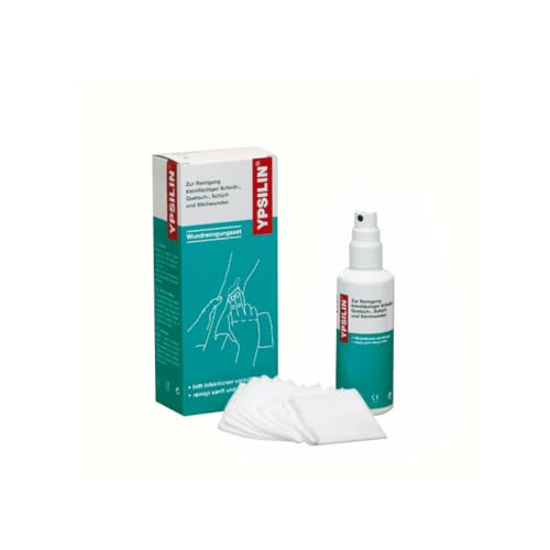 YPSILIN Wundreinigungsset klein 50ml + 10 Tücher zur Reinigung von kleinen Wunden im 2er-Sparbundle von MBS-TRADING von Holthaus Medical