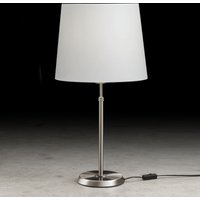 Holtkötter Leuchten 6263 Tischleuchte, breit Nickel  matt, Chintz weiß von Holtkötter Leuchten