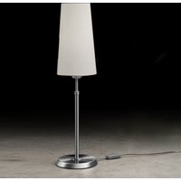 Holtkötter Leuchten 6263 Tischleuchte, schmal Nickel matt, Chintz weiß von Holtkötter Leuchten