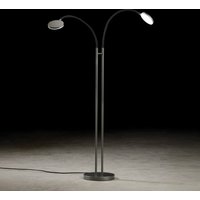 Holtkötter Leuchten Flex Twin LED Stehleuchte Platin / schwarz von Holtkötter Leuchten