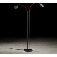 Holtkötter Leuchten Flex Twin LED Stehleuchte schwarz / rot von Holtkötter Leuchten